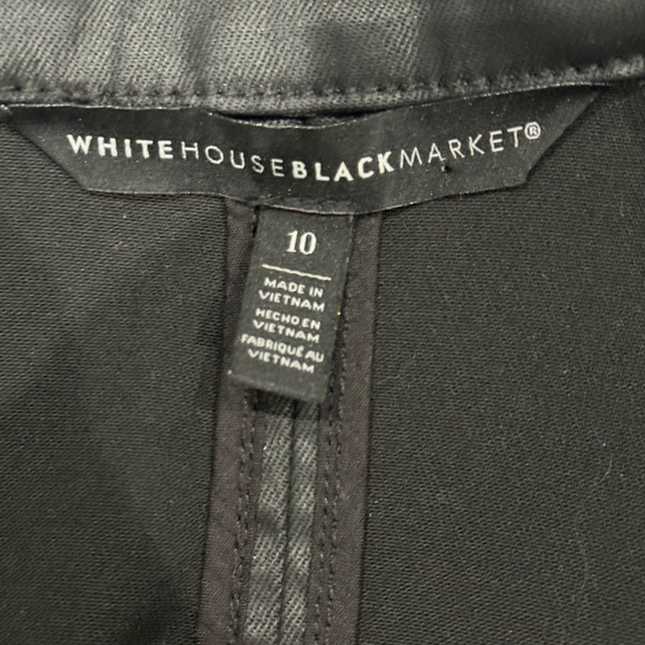 White House Black Market Black faux Leather Moto Jacket - Size 10 - Picture 6 of 10